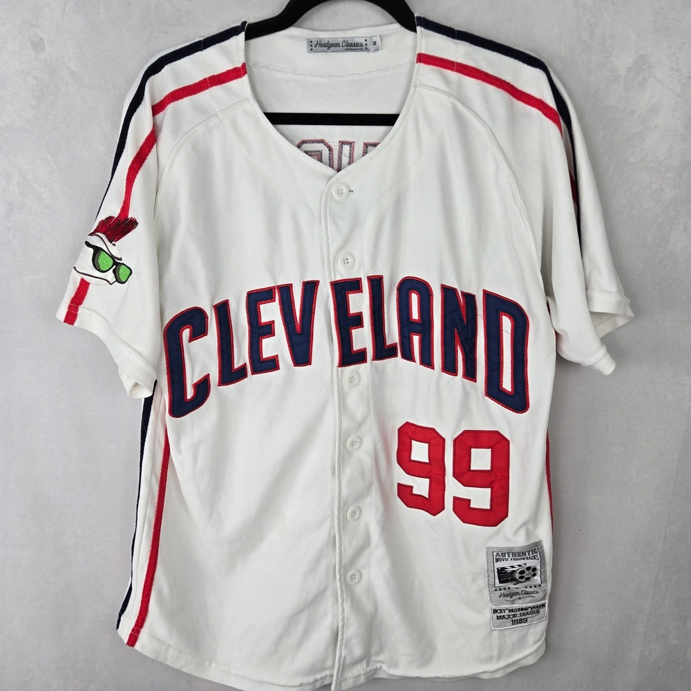 Headgear Classics Ricky Wild Thing Vaughn Major League 99 Baseball Jersey M 1989